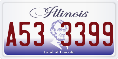 IL license plate A533399