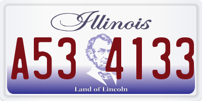 IL license plate A534133