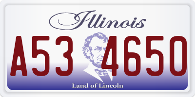 IL license plate A534650