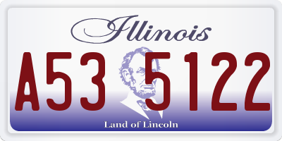 IL license plate A535122