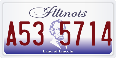 IL license plate A535714