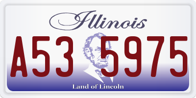 IL license plate A535975