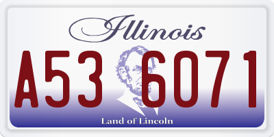 IL license plate A536071