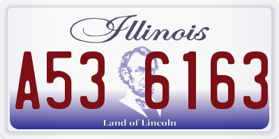 IL license plate A536163