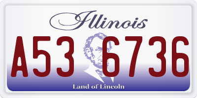 IL license plate A536736