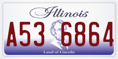 IL license plate A536864