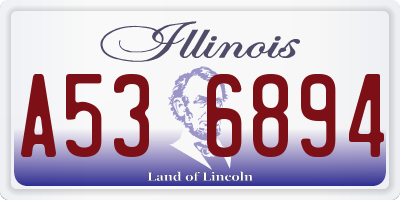 IL license plate A536894