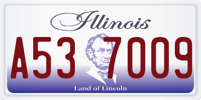 IL license plate A537009