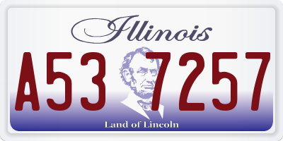 IL license plate A537257
