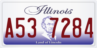 IL license plate A537284