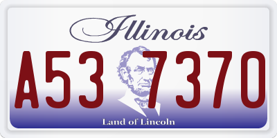 IL license plate A537370