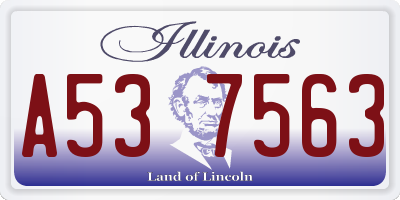 IL license plate A537563