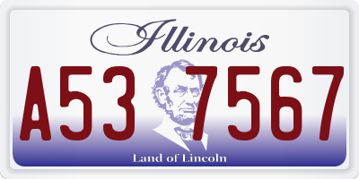 IL license plate A537567