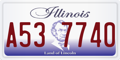 IL license plate A537740