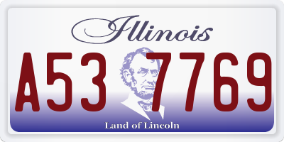 IL license plate A537769