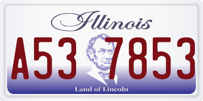IL license plate A537853