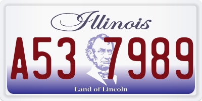 IL license plate A537989