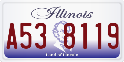 IL license plate A538119