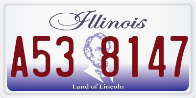IL license plate A538147