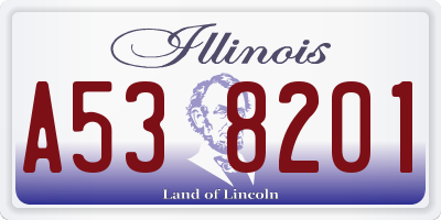 IL license plate A538201