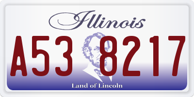 IL license plate A538217