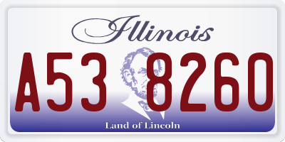 IL license plate A538260