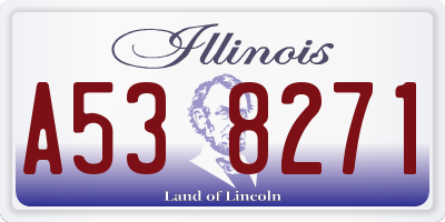 IL license plate A538271