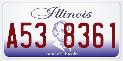 IL license plate A538361