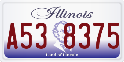 IL license plate A538375