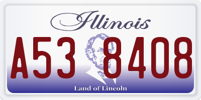 IL license plate A538408