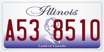 IL license plate A538510