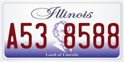 IL license plate A538588
