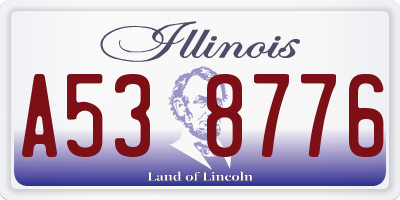 IL license plate A538776