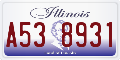IL license plate A538931
