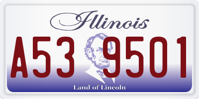 IL license plate A539501