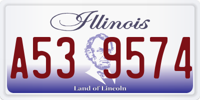 IL license plate A539574
