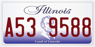 IL license plate A539588