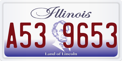IL license plate A539653