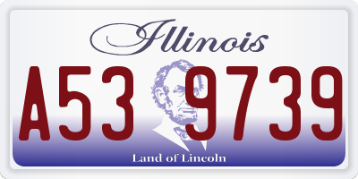 IL license plate A539739