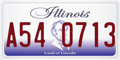 IL license plate A540713