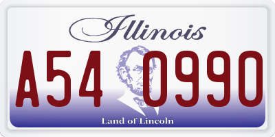 IL license plate A540990
