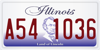 IL license plate A541036