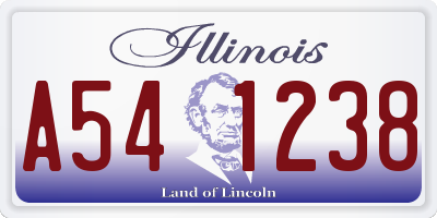 IL license plate A541238