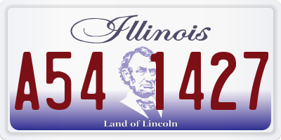 IL license plate A541427