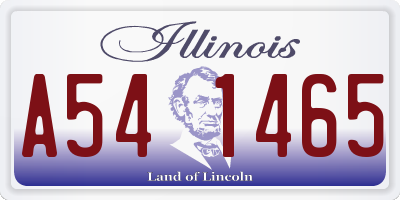 IL license plate A541465