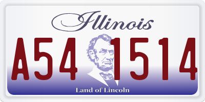 IL license plate A541514