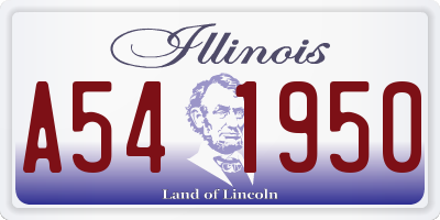 IL license plate A541950