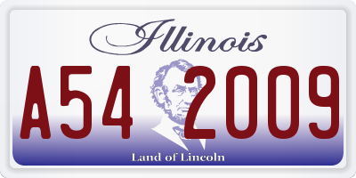 IL license plate A542009