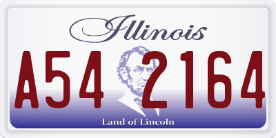IL license plate A542164