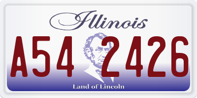 IL license plate A542426